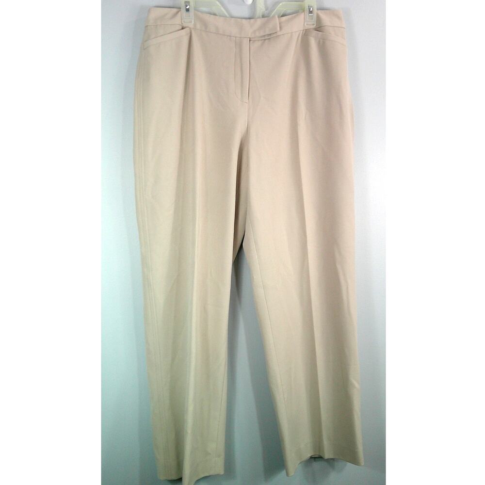 Raefella Women's 16S Beige Dress Pants Short Trousers Slacks